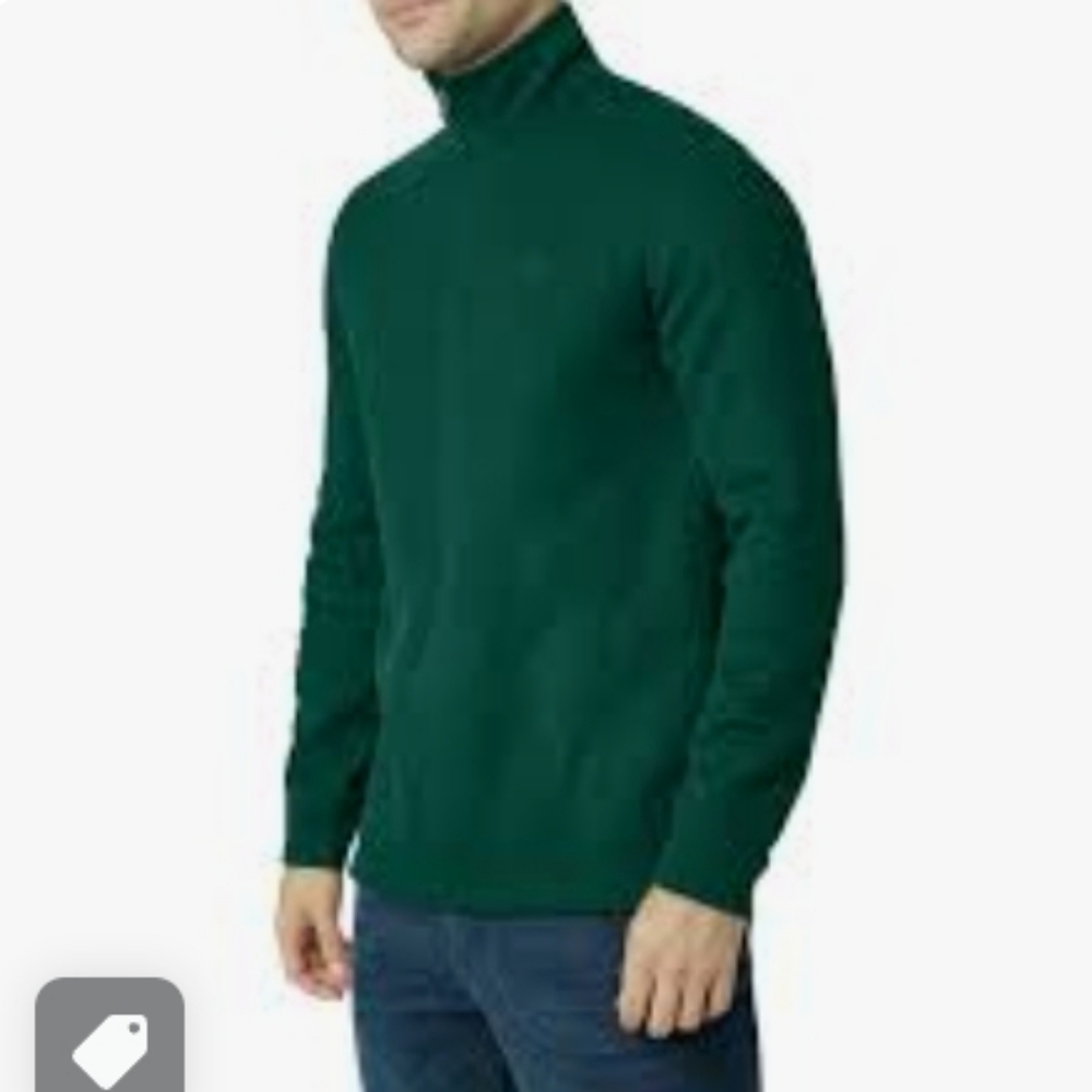 Chaps Men's Quarter Zip Mockneck Knit Sweater